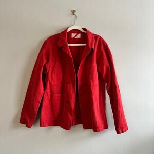 Men’s Best Made Co. denim chore coat, red, size large